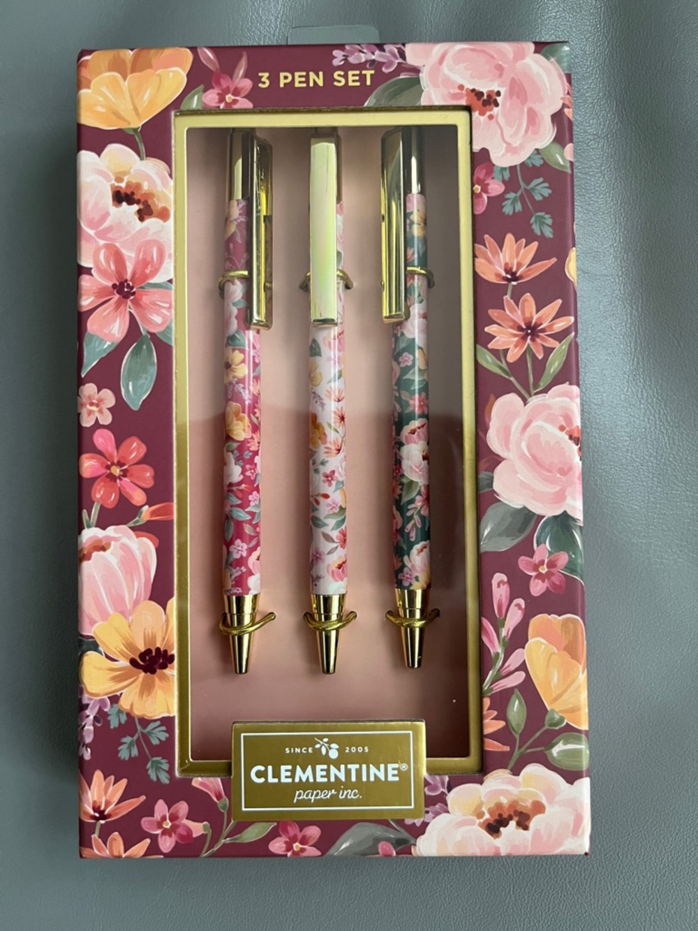 NEW Clementine Multi-Color Floral Pen Set #920032